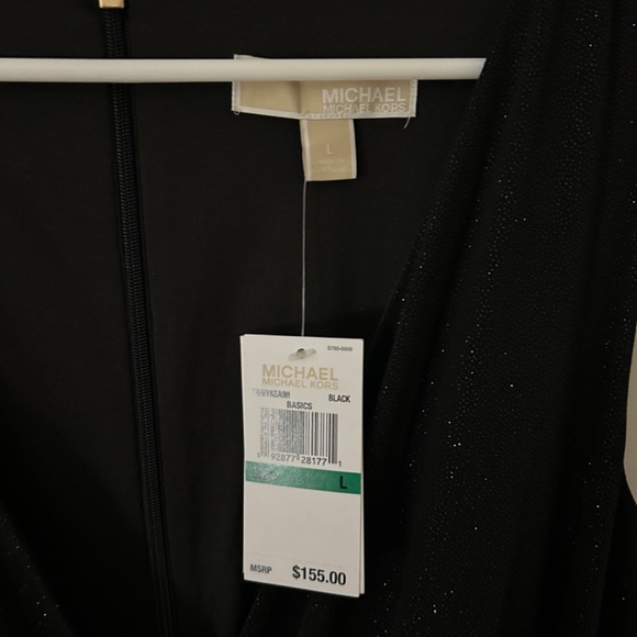 Faux Wrap V-Neck Glitter Jumpsuit - Picture 5 of 7